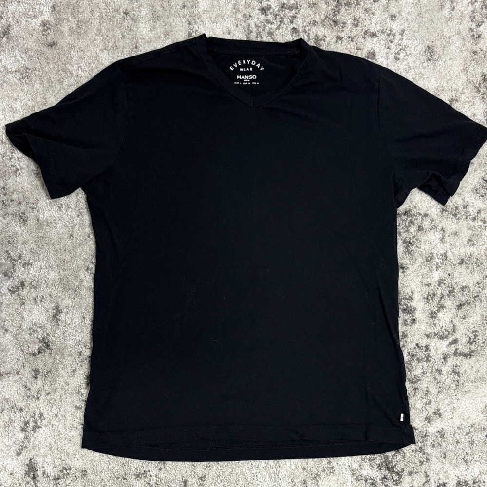 Mango Black Short Sleeve Tee 100% Cotton